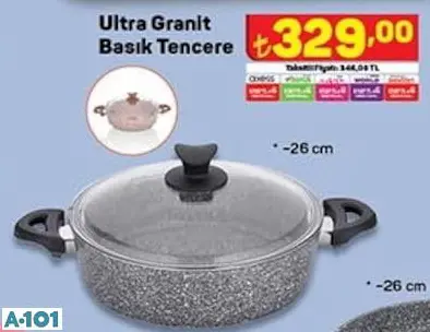 TAÇ ULTRA GRANİT BASIK TENCERE TAÇ ULTRA GRANİT BASIK TENCERE